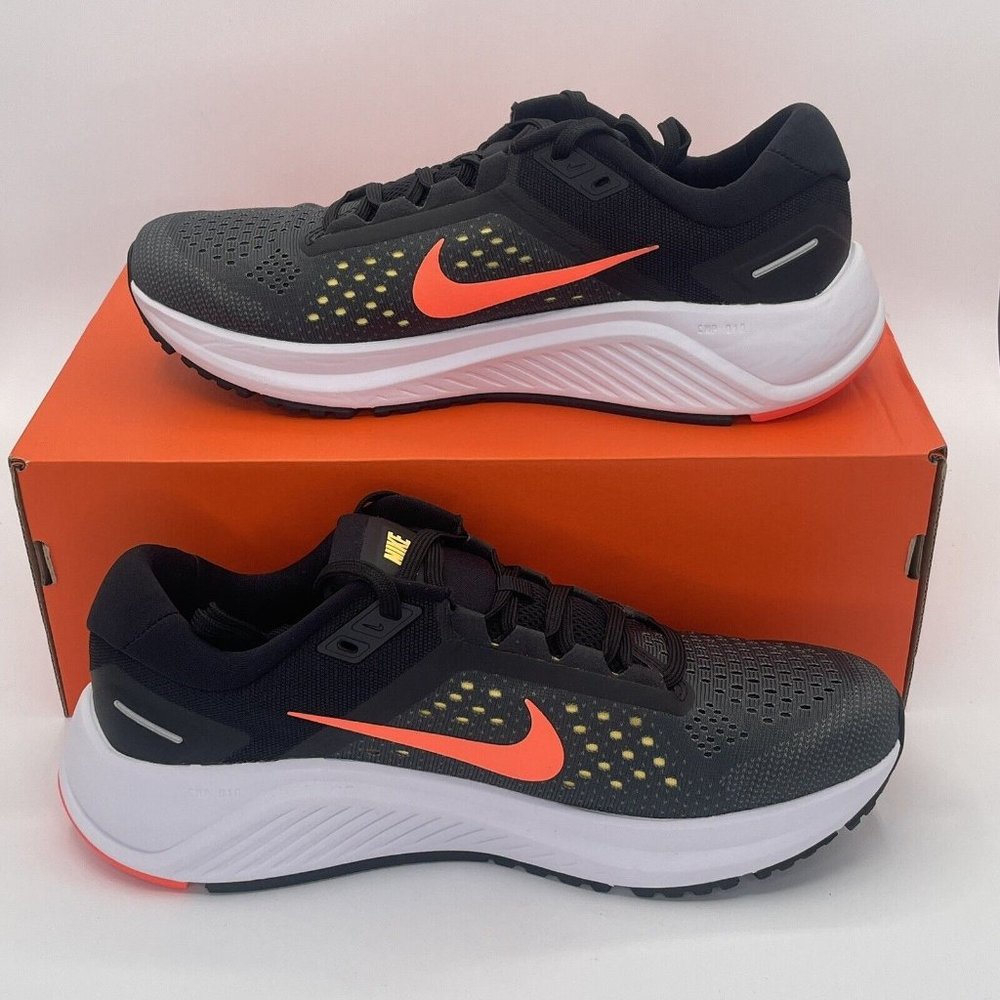 Nike Air Zoom Structure 23 Running Athletic Shoes Black/Mango CZ6720-006